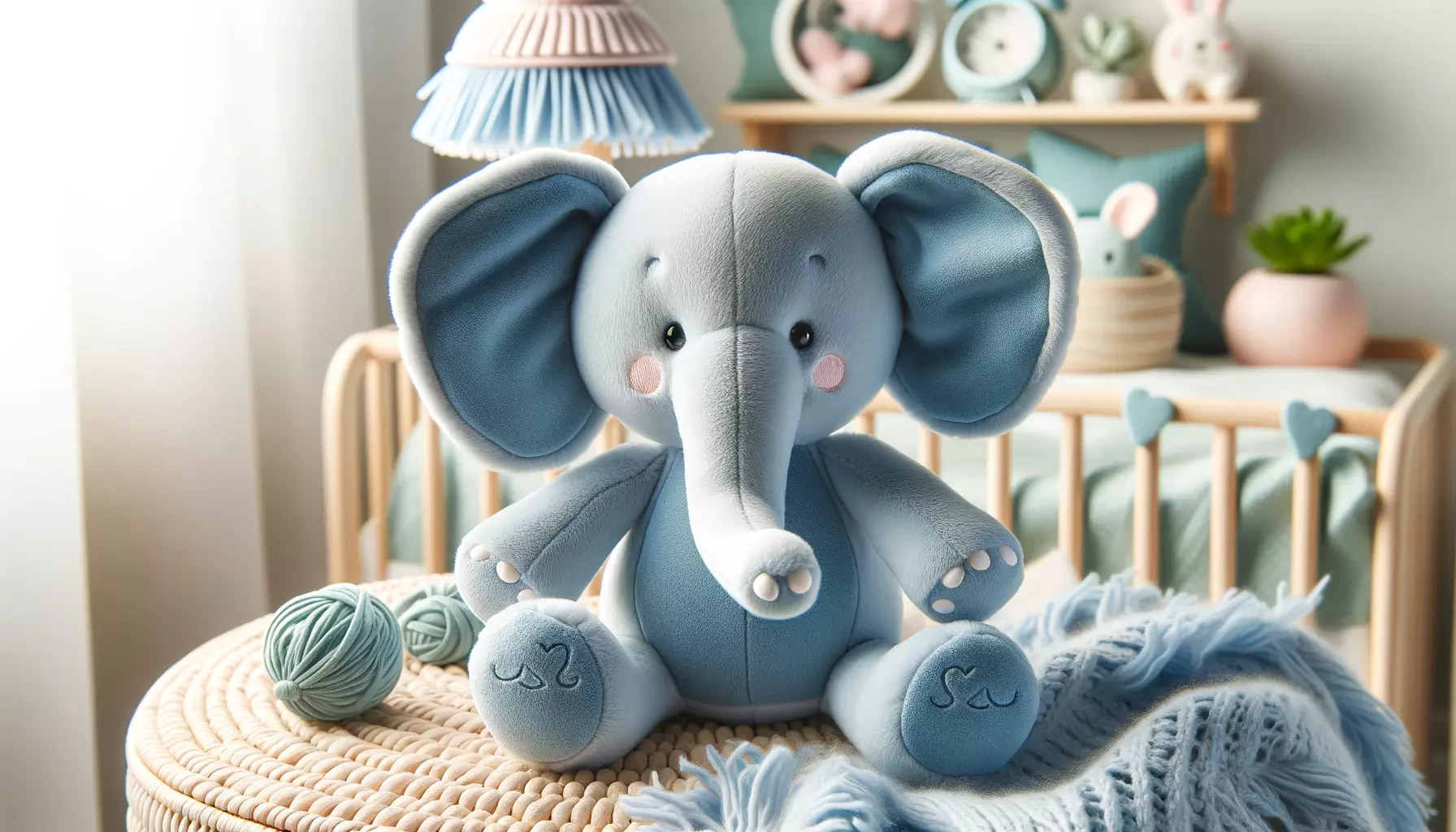 Demdaco's Plush Blue Elephant